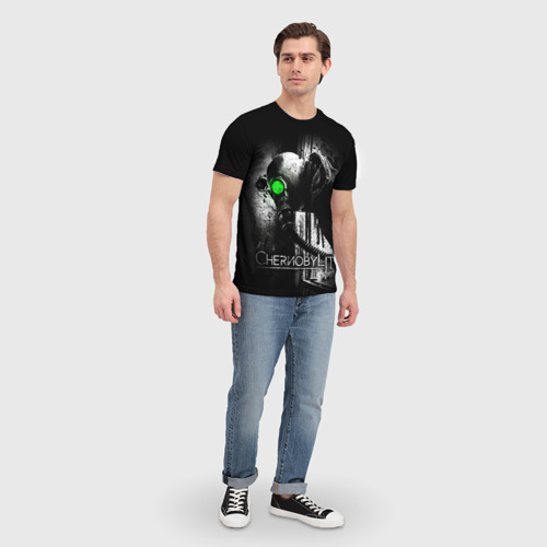 Мужская футболка 3D Chernobylite (Black stalker), цвет 3D печать - фото 5
