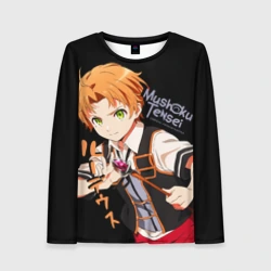 Женский лонгслив 3D Реинкарнация безработного - Рудеус Грейрат