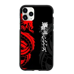 Чехол для iPhone 11 Pro Max матовый Аниме Токийские мстители: Красный дракон