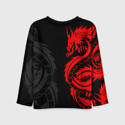 Лонгслив с принтом Аниме Токийские мстители: Красный дракон для ребенка, вид сзади №1. Цвет основы: белый