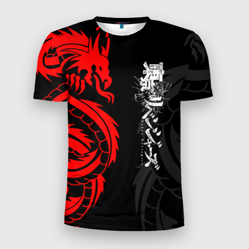 Мужская футболка 3D Slim с принтом Аниме Токийские мстители: Красный дракон, вид спереди #2