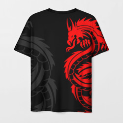 Футболка с принтом Аниме Токийские мстители: Красный дракон для мужчины, вид сзади №1. Цвет основы: белый