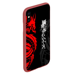 Чехол для iPhone XS Max матовый Аниме Токийские мстители: Красный дракон - фото 2