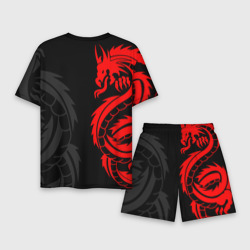 Костюм с принтом Аниме Токийские мстители: Красный дракон для любого человека, вид сзади №1. Цвет основы: белый