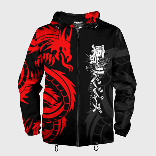 Мужская ветровка 3D Аниме Токийские мстители: Красный дракон, цвет черный