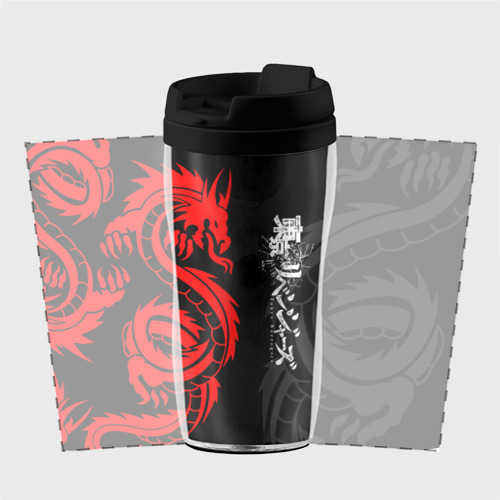 Термокружка-непроливайка Аниме Токийские мстители: Красный дракон, цвет черный - фото 2