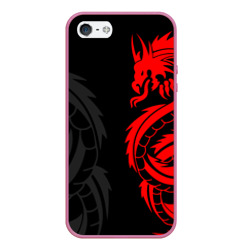 Чехол для iPhone 5/5S матовый Красный дракон тату red dragon tattoo