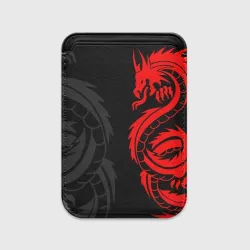 Картхолдер Magsafe магнитный Красный дракон тату red dragon tattoo