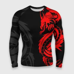 Мужской рашгард 3D Красный дракон тату red dragon tattoo