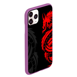 Чехол для iPhone 11 Pro Max матовый Красный дракон тату red dragon tattoo - фото 2