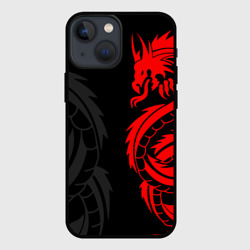 Чехол для iPhone 13 mini Красный дракон тату red dragon tattoo