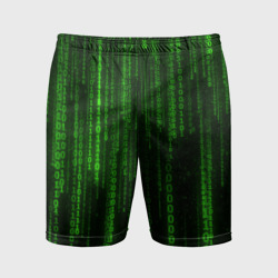 Мужские шорты спортивные Матрица двоичный код