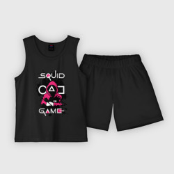Детская пижама с шортами хлопок Squid game guard killer
