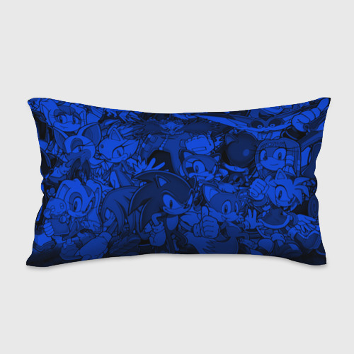 Подушка 3D антистресс Sonic blue pattern синий ёж - фото 2