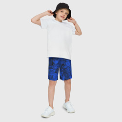 Детские спортивные шорты 3D Sonic blue pattern синий ёж - фото 2