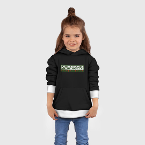 Детская толстовка 3D Lokomotiv logo black style, цвет белый - фото 4