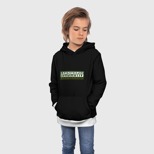 Детская толстовка 3D Lokomotiv logo black style, цвет белый - фото 3