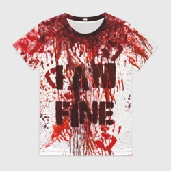 Женская футболка 3D I АM fine