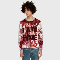 Мужской свитшот 3D I АM fine - фото 2