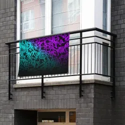 Флаг-баннер Неоновое граффити neon - фото 2