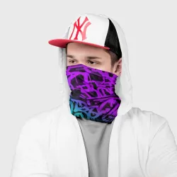 Бандана-труба 3D Неоновое граффити neon - фото 2