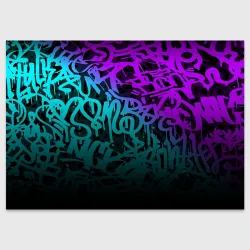 Поздравительная открытка Неоновое граффити neon