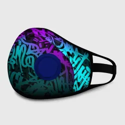 Маска из неопрена Неоновое граффити neon