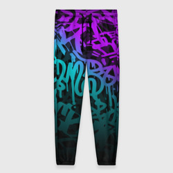 Женские брюки 3D Неоновое граффити neon