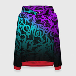Женская толстовка 3D Неоновое граффити neon