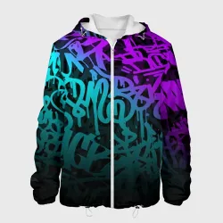 Мужская куртка 3D Неоновое граффити neon