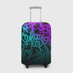 Чехол для чемодана 3D Неоновое граффити neon