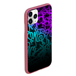 Чехол для iPhone 11 Pro Max матовый Неоновое граффити neon - фото 2