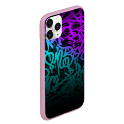 Чехол для iPhone 11 Pro Max матовый Неоновое граффити neon - фото 2