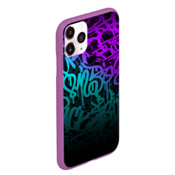 Чехол для iPhone 11 Pro Max матовый Неоновое граффити neon - фото 2