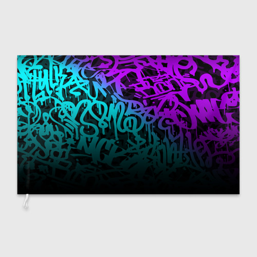 Флаг 3D Неоновое граффити neon - фото 3