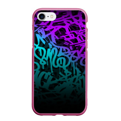 Чехол для iPhone 7/8 матовый Неоновое граффити neon