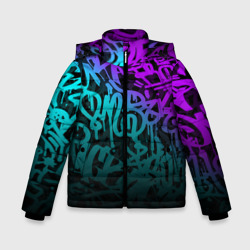 Зимняя куртка для мальчиков 3D Неоновое граффити neon