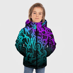 Зимняя куртка для мальчиков 3D Неоновое граффити neon - фото 2