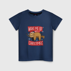 Детская футболка хлопок Wake me up when it's Christmas