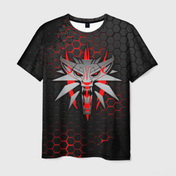 Мужская футболка 3D Стальной Ведьмак эмблема волка когти
