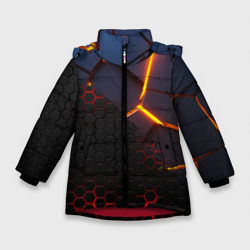 Зимняя куртка для девочек 3D 3D разлом и стальная броня популярные текстуры