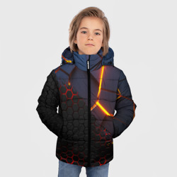 Зимняя куртка для мальчиков 3D 3D разлом и стальная броня популярные текстуры - фото 2