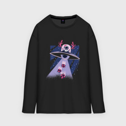 Мужской лонгслив oversize хлопок Alien Santa