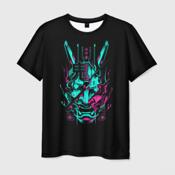 Мужская футболка 3D Неоновый самурай neon ronin neon samurai