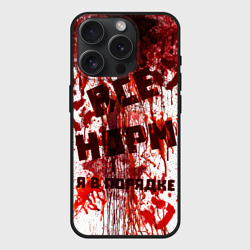 Чехол силиконовый для Apple iPhone 15 Pro Мax матовый Всё нoрм