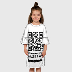 Детское платье 3D QR - Черный квадрат (Малевич) - фото 2