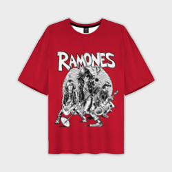 Мужская футболка oversize 3D BW Ramones