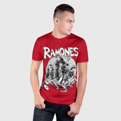 Мужская футболка 3D Slim BW Ramones - фото 2