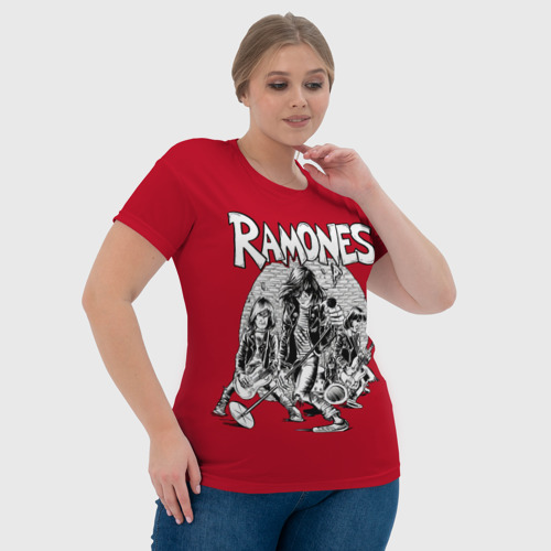 Женская футболка 3D с принтом BW Ramones, фото #4