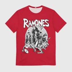 Мужская футболка 3D BW Ramones